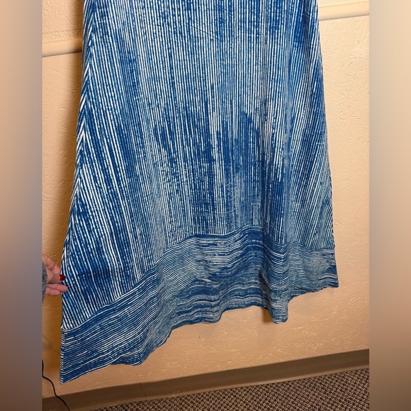 H by Halston Blue Striped High Low Midi Tank Dress 1XL EUC - Picture 4 of 6